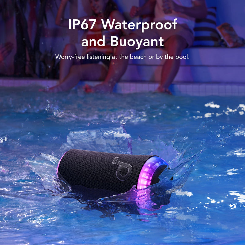 Soundcore Glow Portable Speaker with Synchronized Light Show | Black - A3166G11 Redmond Electric Gorey