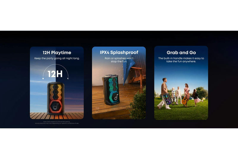 Soundcore Rave 3s Bluetooth Speaker | Karaoke Party Speaker | 200w | Black - A31A3012 Redmond Electric Gorey