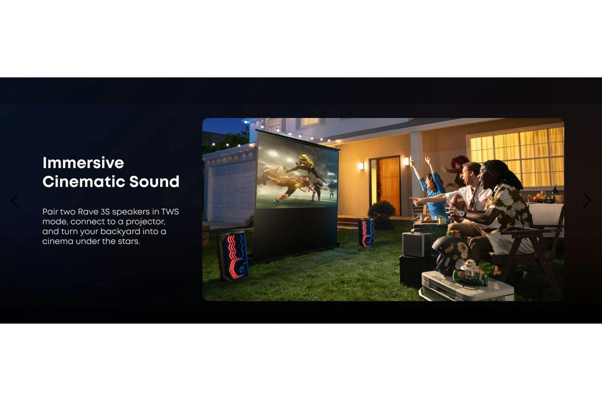 Soundcore Rave 3s Bluetooth Speaker | Karaoke Party Speaker | 200w | Black - A31A3012 Redmond Electric Gorey