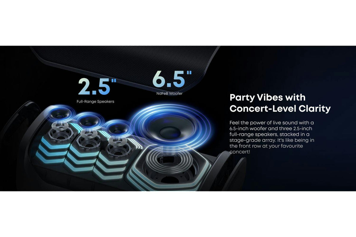 Soundcore Rave 3s Bluetooth Speaker | Karaoke Party Speaker | 200w | Black - A31A3012 Redmond Electric Gorey