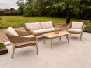 Cairns 2 Seat Rattan Wood Lounging Set in Acorn - HUCCARNS211L Redmond Electric Gorey