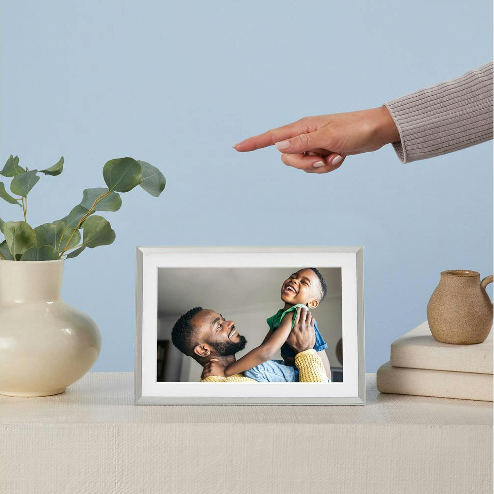 Aura Carver 10.1" Digital Photo Frame with Mat - Clay - AF905-MWHT Redmond Electric