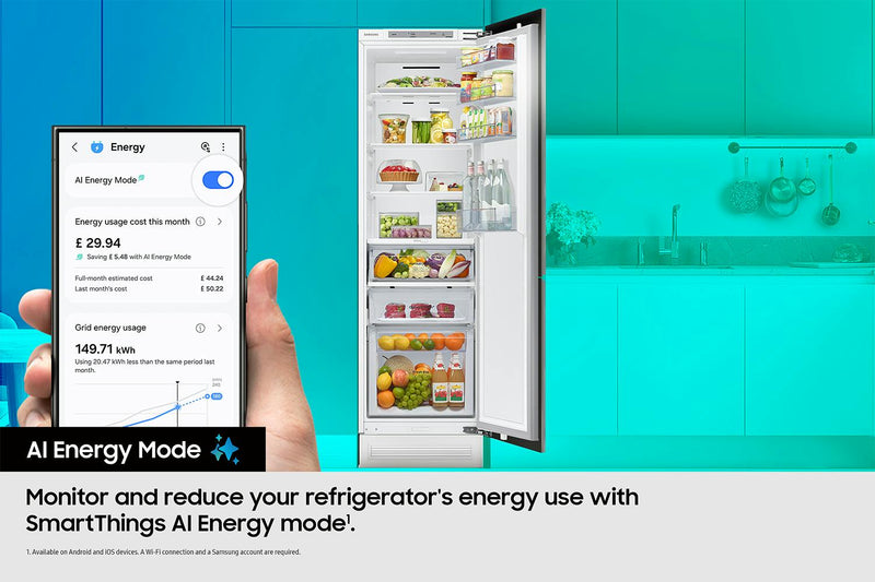 Samsung Smart Integrated One Door Fridge with SpaceMax™ | 178cm (H) - BRR29723EWW/EU Redmond Electric Gorey