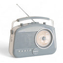 Steepletone Brighton Portable Retro Radio With Bluetooth, Grey BRIGHTONGYBT Portable Radio