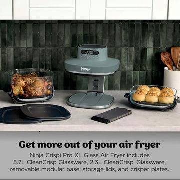 Ninja Ninja Crispi Pro 7-in-1 XL Glass Air Fryer | Ash Grey