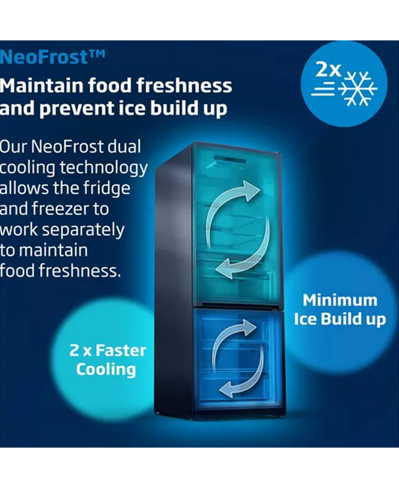 Beko American Fridge Freezer with NeoFrost™ & HarvestFresh™ | Black Steel - ASD2442VPZ Redmond Electric Gorey