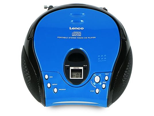 Lenco SCD-24 Portable FM Radio And CD Player, Blue/Black SCD-24BLUE/BLACK Portable Radio & CD Player