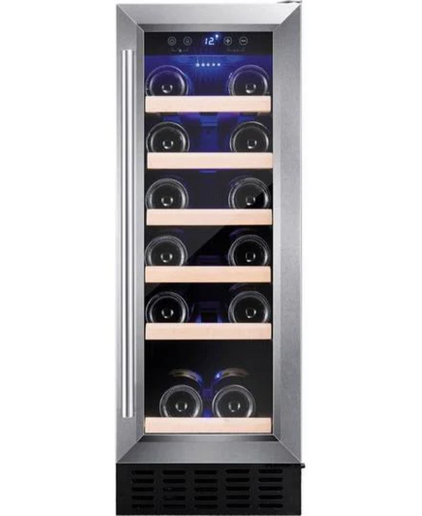 Amica Freestanding 19 Bottle Wine Cooler| 82 cm (H) | Stainless Steel AWC300SS Redmond Electric Gorey