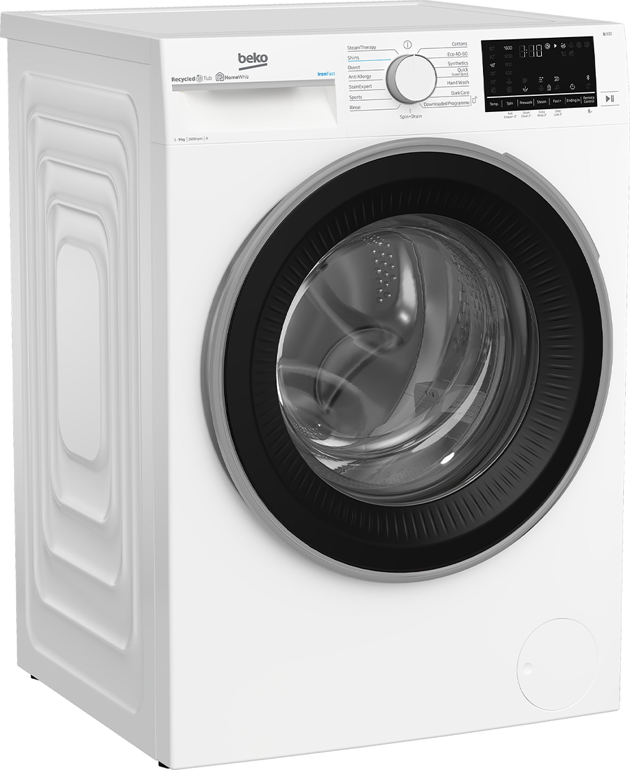 Beko 9kg 1600rpm Washing Machine IronFast RecycledTub® B3W5961IW Redmond Electric Gorey