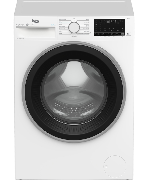 Beko 9kg 1600rpm Washing Machine IronFast RecycledTub® B3W5961IW Redmond Electric Gorey