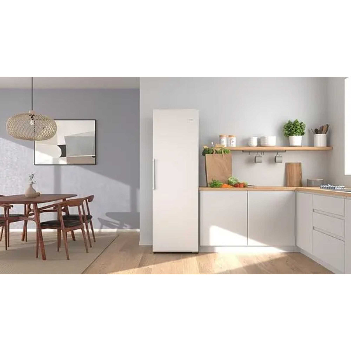 Series 4 Freestanding Tall No Frost Freezer 334L – White | GSN36VWDGG