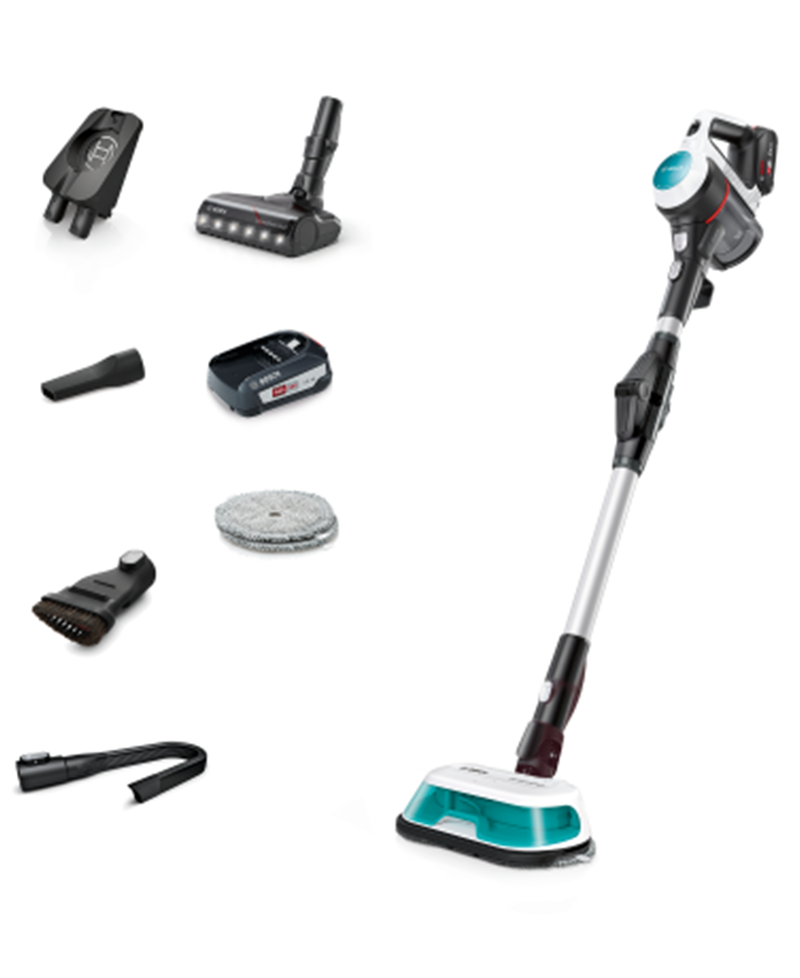 Bosch Unlimited 7 Aqua 2-in-1 Cordless Vacuum Cleaner & Mop | White BCS71HYGGB Redmond Electric Gorey