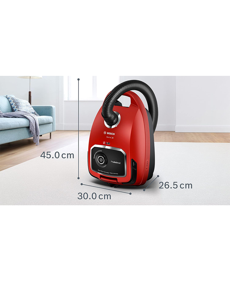 Series 6 ProAnima Bagged Vacuum Cleaner | Red