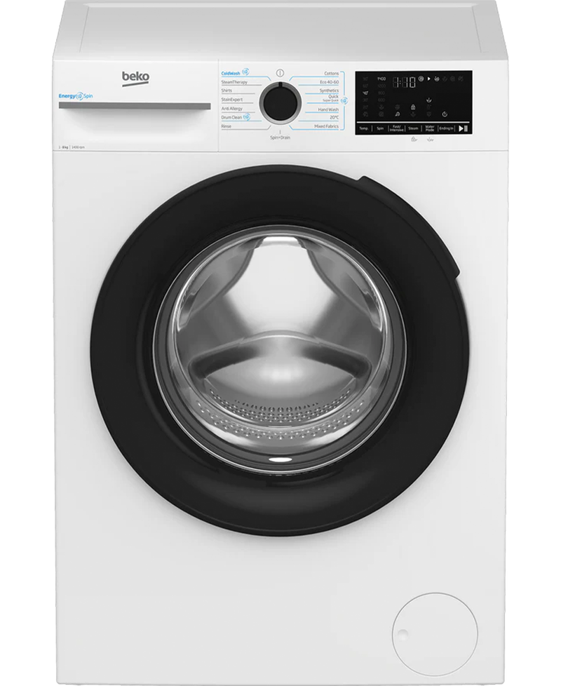 Beko 8kg 1400rpm Washing Machine A Rated with EnergySpin + IronFast | White Redmond Electric Gorey - BM3WT4841IW