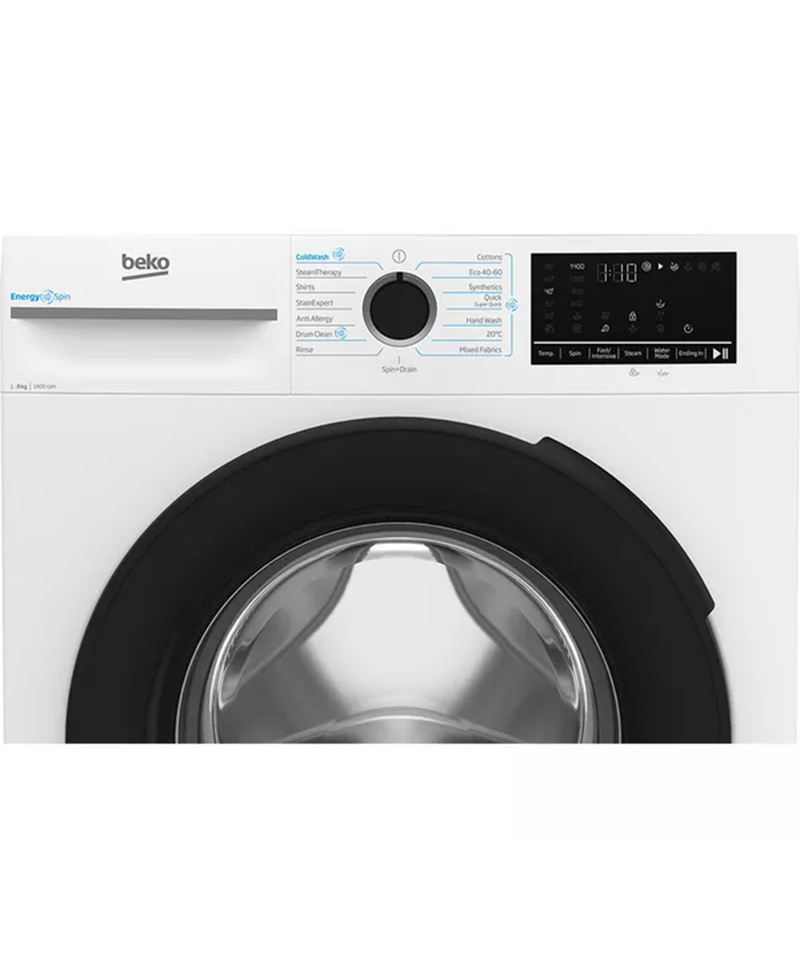 Beko 8kg 1400rpm Washing Machine A Rated with EnergySpin + IronFast | White Redmond Electric Gorey - BM3WT4841IW