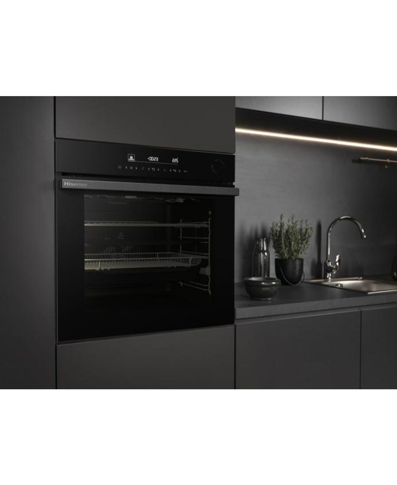 Hisense Hi6 BlackLine AirFry Electric Pyrolytic Steam Smart Oven | Jet Black Redmond Electric Gorey BSA66346PDBGUK