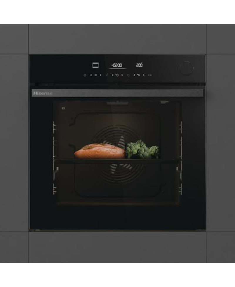 Hisense Hi6 BlackLine AirFry Electric Pyrolytic Steam Smart Oven | Jet Black Redmond Electric Gorey BSA66346PDBGUK