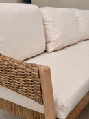 Cairns 2 Seat Rattan Wood Lounging Set in Acorn - HUCCARNS211L Redmond Electric Gorey