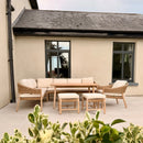 Burford L-Shaped Acorn Rattan Wood Corner Lounge Dining Set + 2 Stools - Left-Handed - HUCBURFORDCL Redmond Electric Gorey