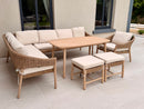 Burford L-Shaped Acorn Rattan Wood Corner Lounge Dining Set + 2 Stools - Left-Handed - HUCBURFORDCL Redmond Electric Gorey