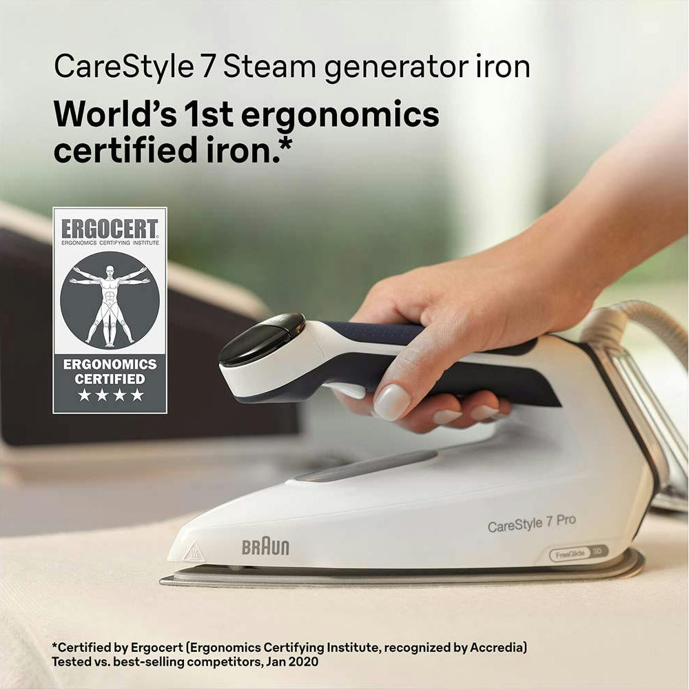Braun 2400W CareStyle 7 Pro Steam Generator Iron | Blue - IS7282BL Redmond Electric Gorey