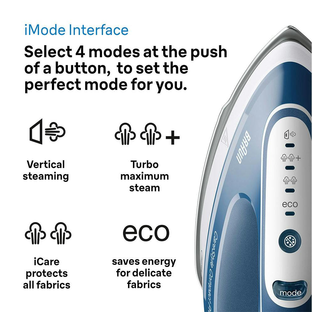 Braun 2400W CareStyle Compact Pro Steam Iron | Blue - IS2565BL