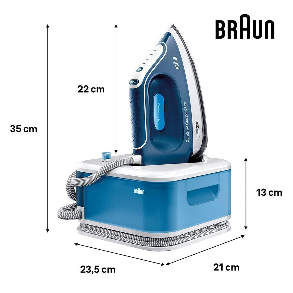 Braun 2400W CareStyle Compact Pro Steam Iron | Blue - IS2565BL
