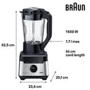 Braun PowerBlend 7 Jug blender 1400W | Black - JB7551BK Redmond Electric Gorey