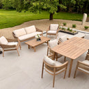 Cairns 2 Seat Rattan Wood Lounging Set in Acorn - HUCCARNS211L Redmond Electric Gorey
