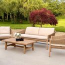 Cairns 2 Seat Rattan Wood Lounging Set in Acorn - HUCCARNS211L Redmond Electric Gorey