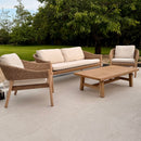 Cairns 2 Seat Rattan Wood Lounging Set in Acorn - HUCCARNS211L Redmond Electric Gorey