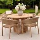 Cairns 4-Piece Rattan & Wood Dining Set with Round Acorn Table - HUCCARNS4D Redmond Electric Gorey