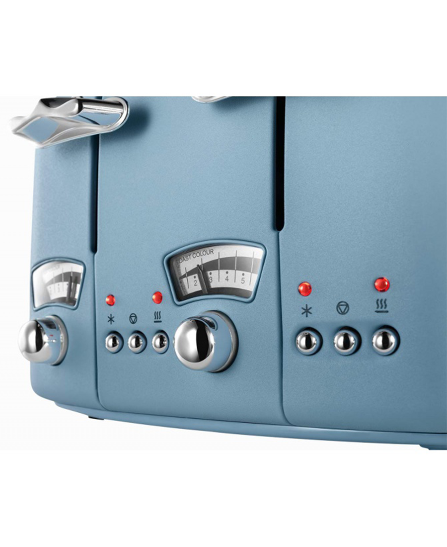De'Longhi Argento Flora 4 Slice Toaster | Sky Blue - CT04.AZ Redmond Electric Gorey