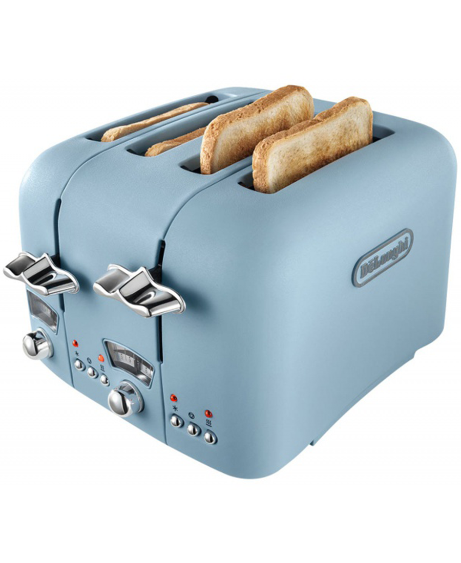 De'Longhi Argento Flora 4 Slice Toaster | Sky Blue - CT04.AZ Redmond Electric Gorey