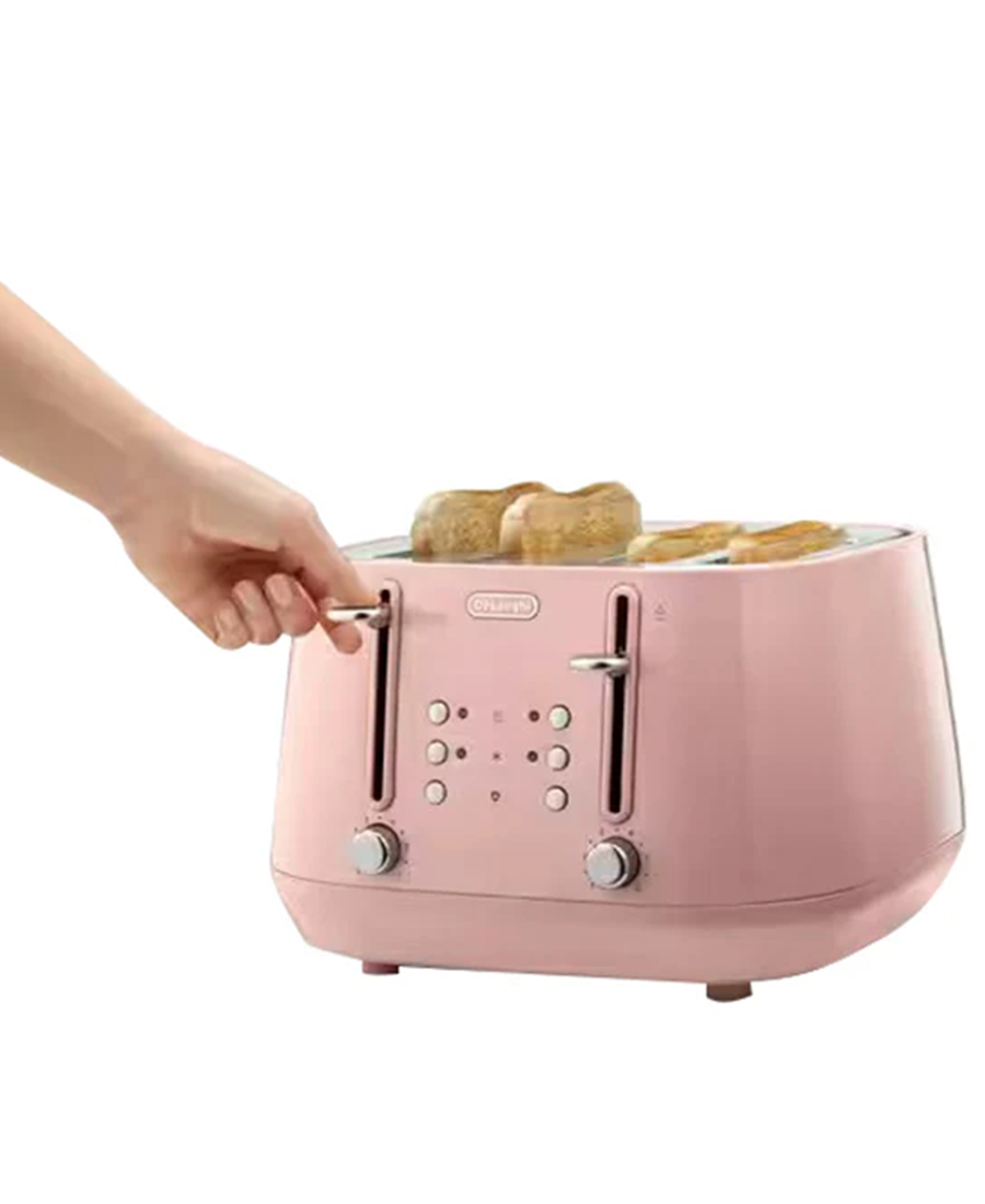 De'Longhi Eclettica 4 Slice Toaster | Pink- CTY4003.PK Redmond Electric Gorey