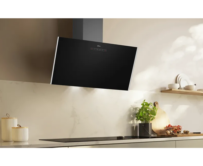 Neff N 30 80cm Wall Mounted Cooker Hood | Clear Black Glass D83IDK1S0B Redmond Electric Gorey