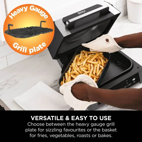 Ninja 6-in-1 MAX Grill & Air Fryer 3.8L Grey/Silver DG551UK