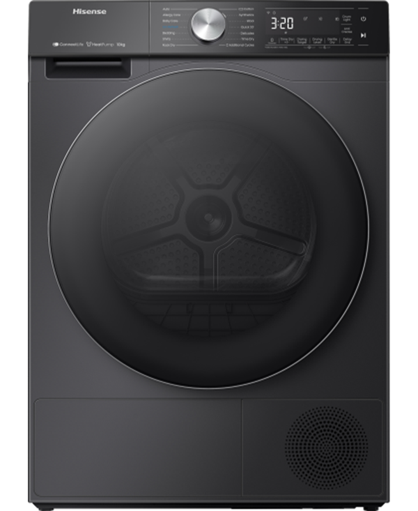 Hisense 5S Series 10 kg WiFi Heat Pump Tumble Dryer | Black Redmond Electric Gorey