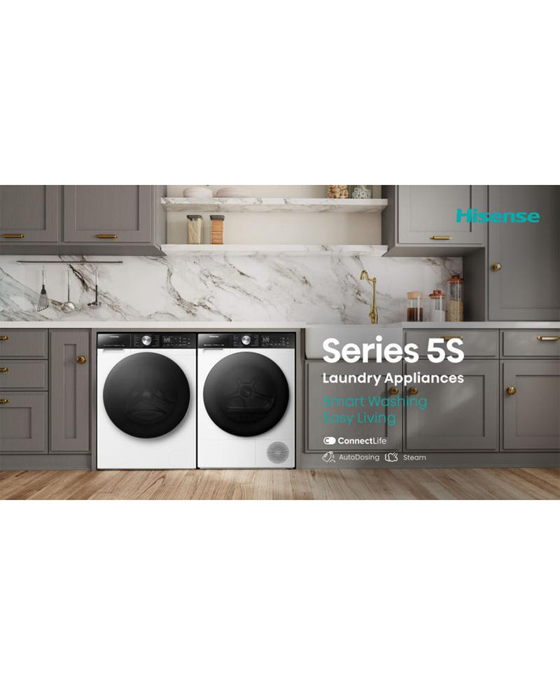 Hisense 5S Series 10 kg WiFi Heat Pump Tumble Dryer | Black Redmond Electric Gorey