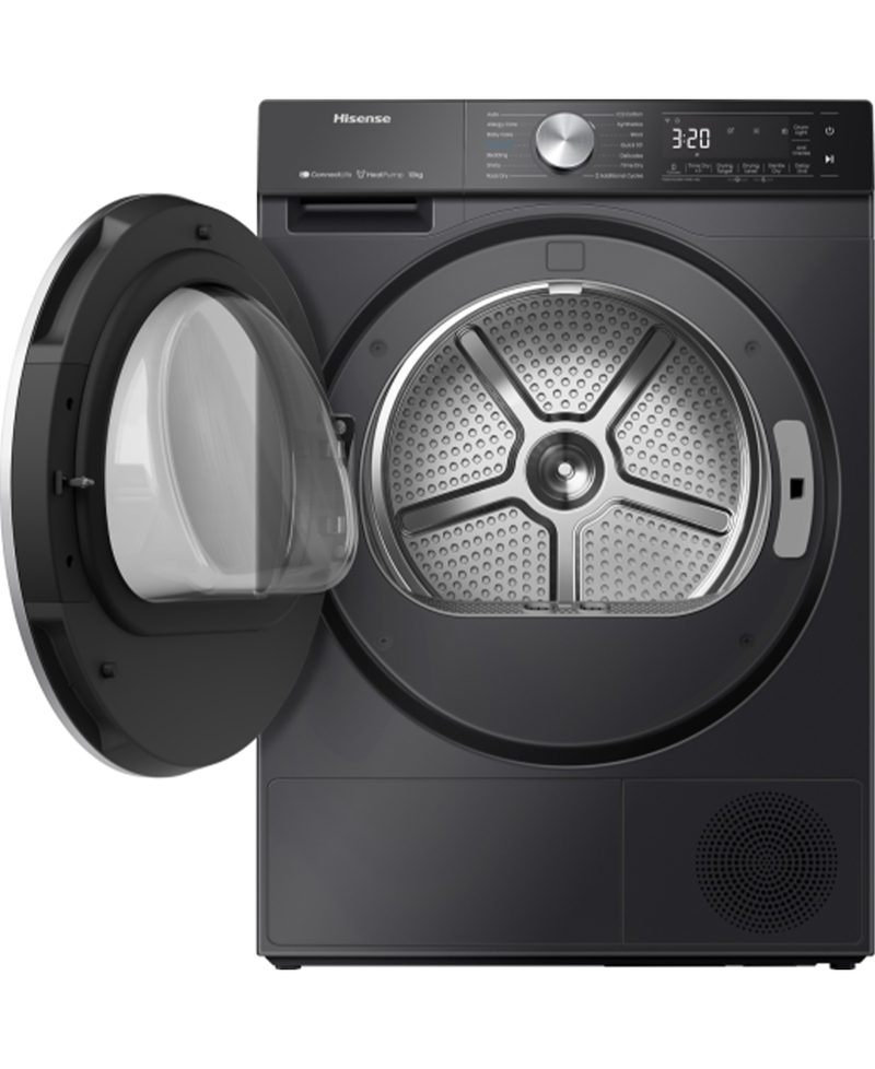 Hisense 5S Series 10 kg WiFi Heat Pump Tumble Dryer | Black Redmond Electric Gorey