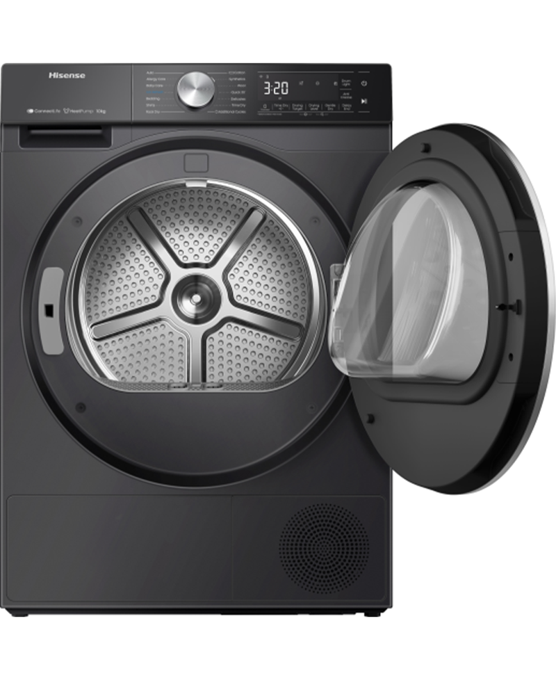 Hisense 5S Series 10 kg WiFi Heat Pump Tumble Dryer | Black Redmond Electric Gorey