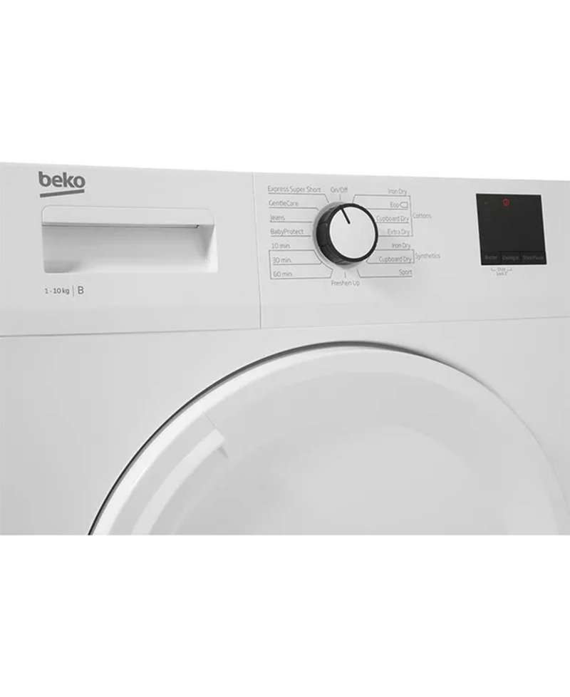 Beko 10kg Condenser Tumble Dryer with Sensor Programmes | White | DTBC10001W Redmond Electric Gorey