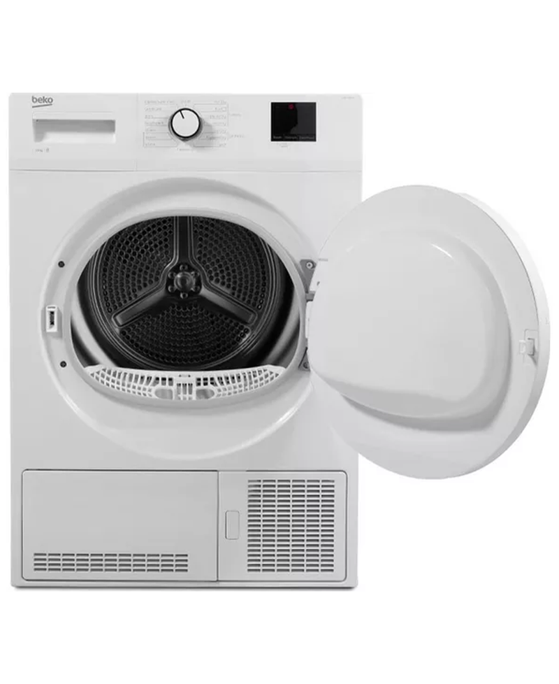 Beko 10kg Condenser Tumble Dryer with Sensor Programmes | White | DTBC10001W Redmond Electric Gorey