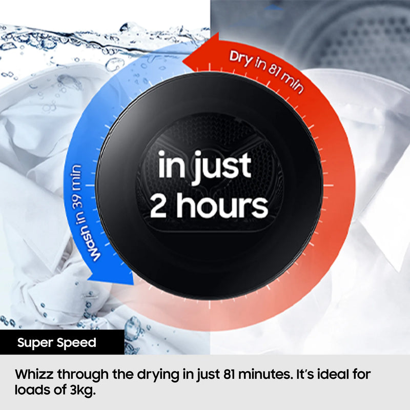 Samsung Series 5 AI Energy 9kg Heat Pump Tumble Dryer White| DV90DG52A0AEEU Samsung Tumble Dryer Redmond Electric, Gorey