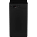 Beko 10-place slimline dishwasher in Black, model DVS04020B
