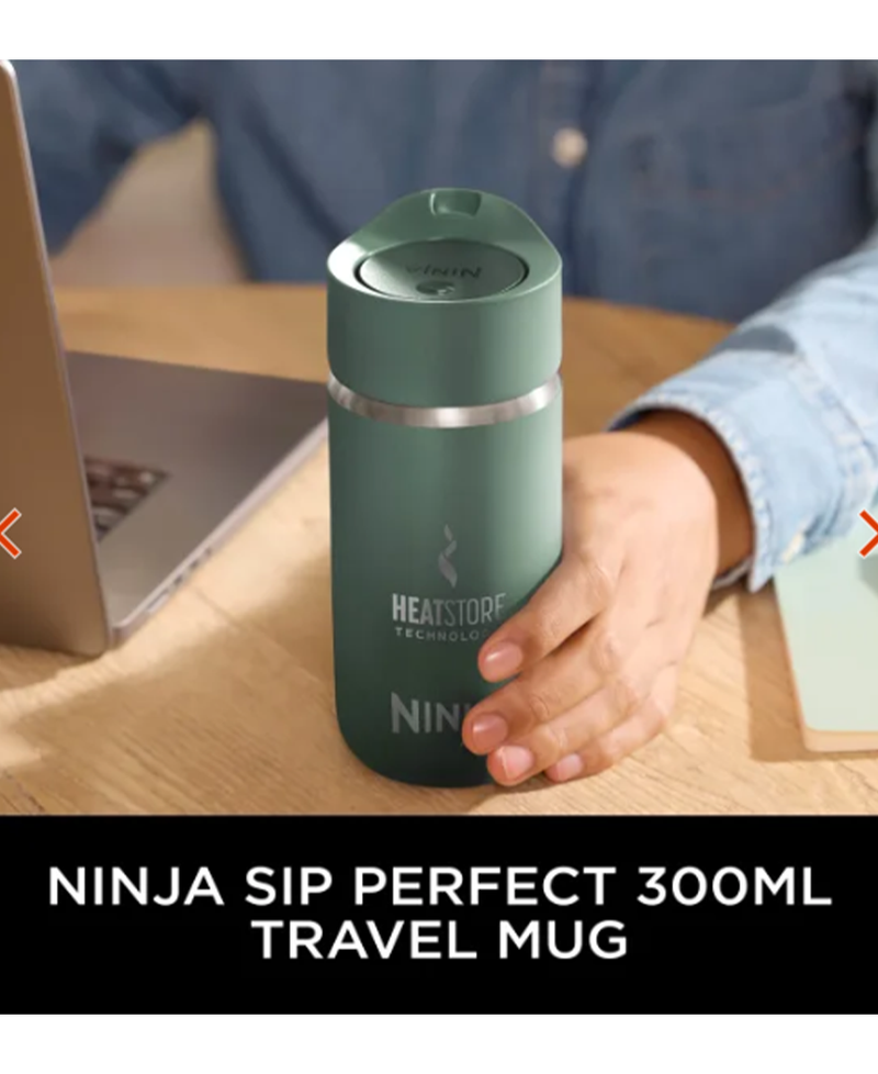 Ninja 300ml Sip Perfect Travel Mug - Leak-Proof Lid | Green DW1203EUUKGN Redmond Electric Gorey