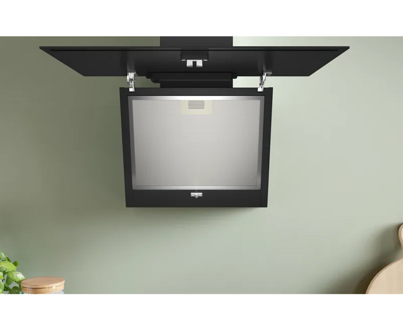 Bosch Series 2 80cm Wall Mounted Cooker Hood | Clear Glass Black DWK85DK60B Redmond Electric Gorey