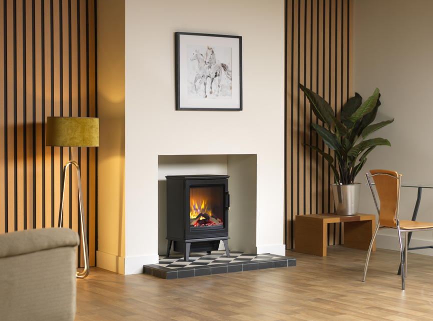 Southbank 2kW Optiflame 3D Electric Stove Black