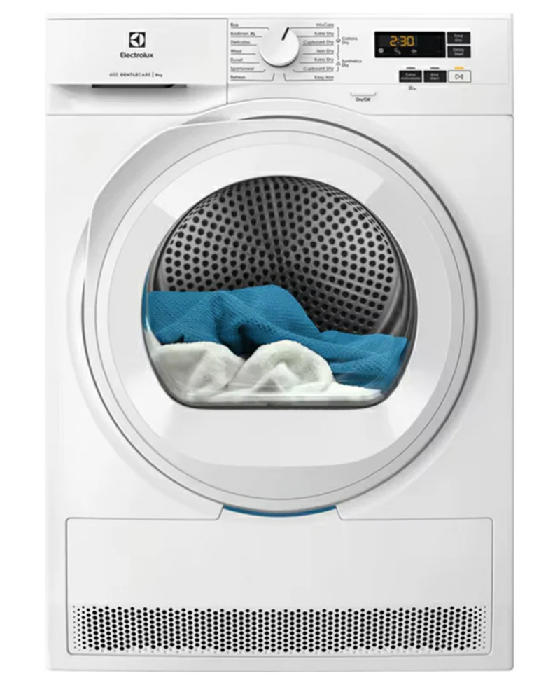 Electrolux 600 GentleCare 8kg Heat Pump Tumble Dryer | White - EDHI618WD Redmond Electric Gorey