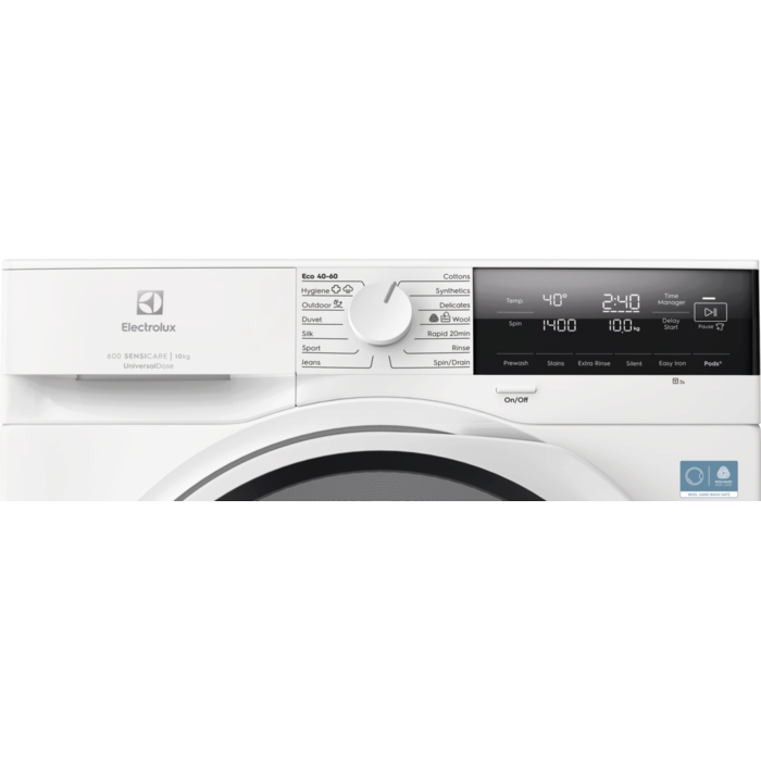 Electrolux Sensicare 600 10kg 1400rpm Washing Machine | White - EFI63142UD Redmond Electric Gorey